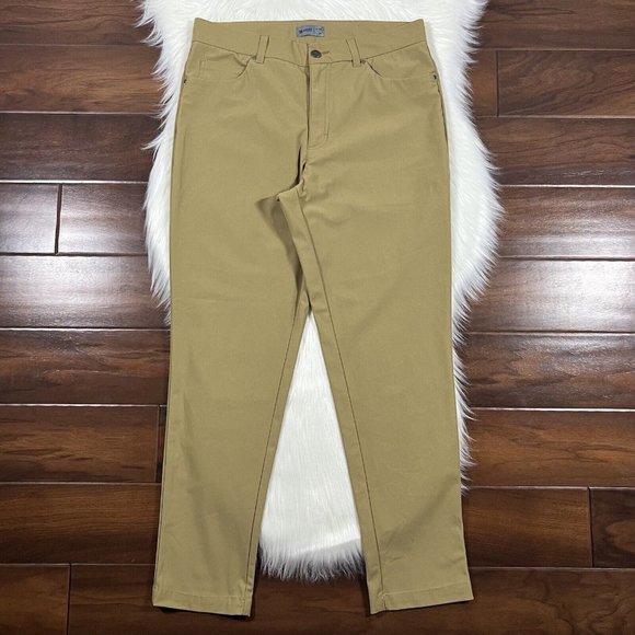 VRST‎ Size 33 Tan / Khaki 5 Pocket Slim Fit Pants *ALTERED - Picture 1 of 8